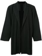 Homme Plissé Issey Miyake - Pleated Open Jacket - Men - Polyester - 1, Black, Polyester