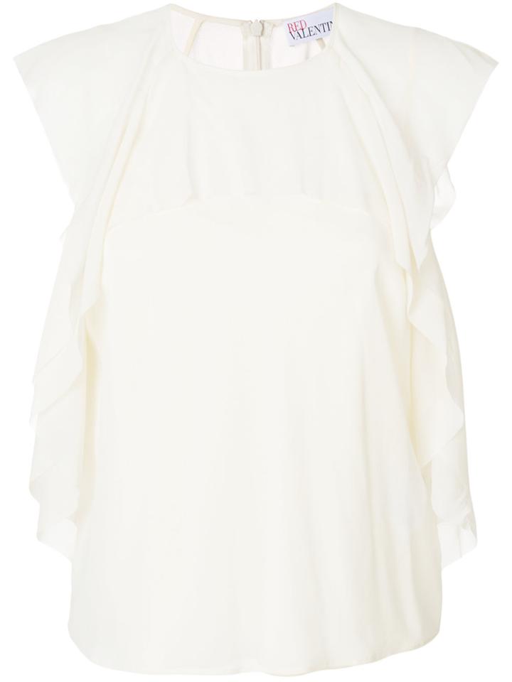 Red Valentino Frill Detail Blouse - White