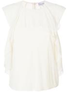 Red Valentino Frill Detail Blouse - White