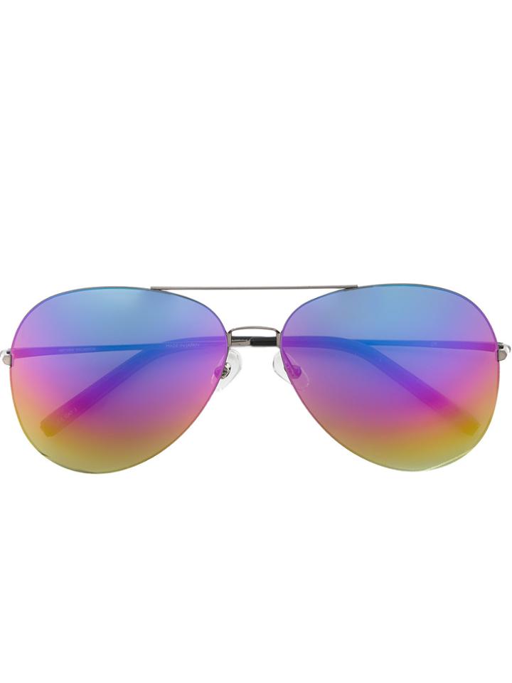 Matthew Williamson Rainbow Sunrise Aviator Sunglasses - Metallic