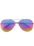 Matthew Williamson Rainbow Sunrise Aviator Sunglasses - Metallic