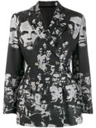 Jean Paul Gaultier Pre-owned 1992 Embroidered Face Blazer - Black