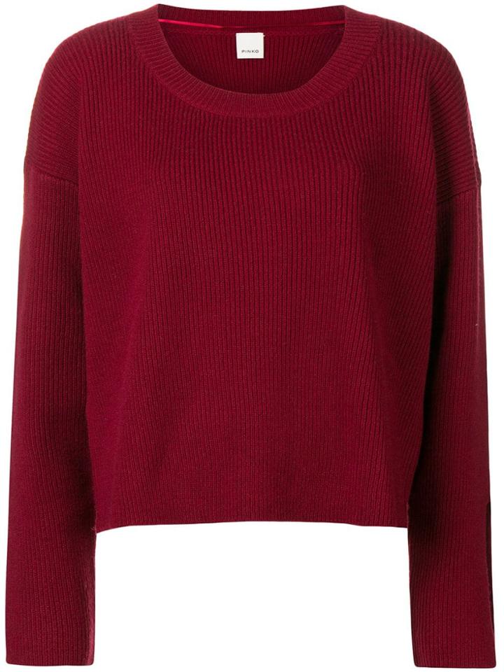 Pinko Cut-out Detail Sweater - Red