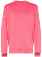 Adidas Logo Embroidered Jumper - Pink