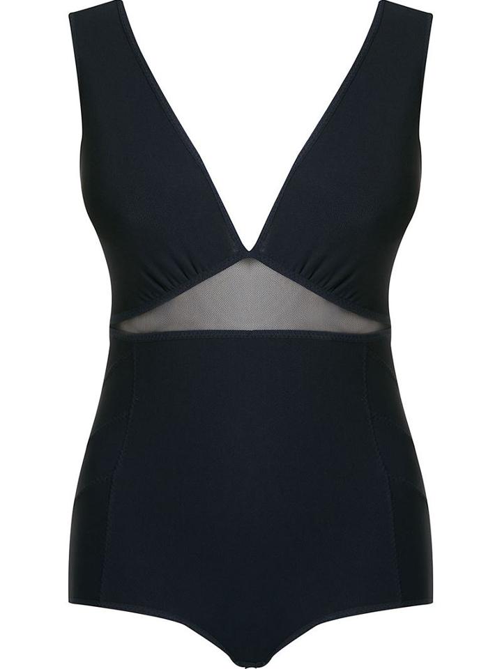 Giuliana Romanno Deep V-neck Body, Women's, Size: P, Blue, Polyamide/spandex/elastane