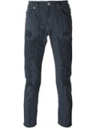Dondup Distressed Straight Leg Jeans, Men's, Size: 36, Blue, Cotton/spandex/elastane
