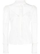 Alexis Virginia Sheer-panels Shirt - White
