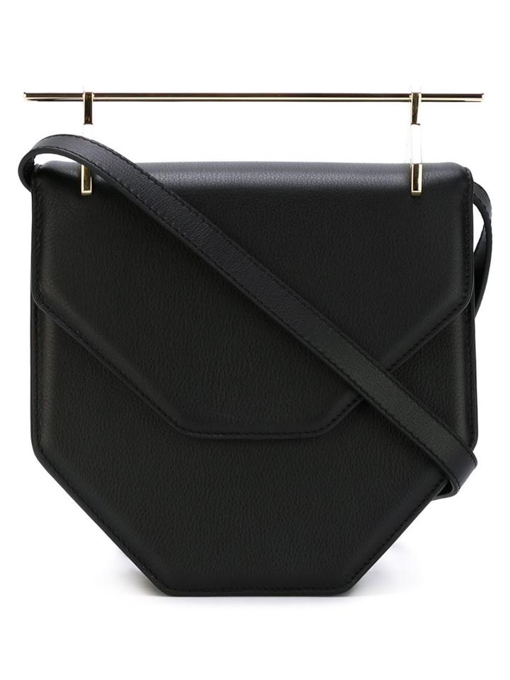 M2malletier Metallic Handle Geometric Tote Bag, Women's, Black