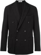 Boglioli Double Breasted Coat, Men's, Size: 46, Black, Cotton/polyamide/cupro