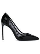 Saint Laurent Paris Pumps, Women's, Size: 40, Black, Calf Leather/nylon/rubber