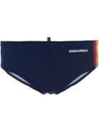 Dsquared2 Beachwear Logo Swim Trunks, Men's, Size: 50, Blue, Polyamide/spandex/elastane