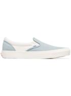 Vans Blue Og Classic Slip-on Lx Cotton Sneakers