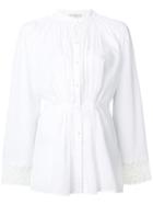 Etro Ruched Lace Detail Blouse - White