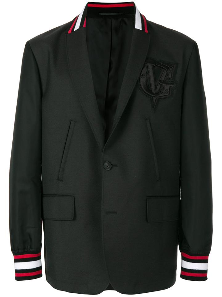 Givenchy Contrast Trim Felpa Hybrid Jacket - Black