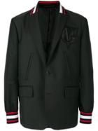 Givenchy Contrast Trim Felpa Hybrid Jacket - Black
