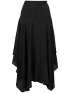 Stella Mccartney Asymmetric Midi Skirt - Black