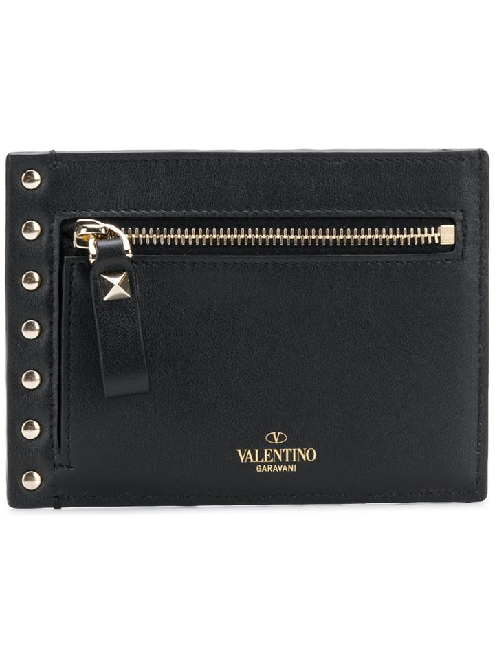 Valentino Hardware Embellished Cardholder - Black