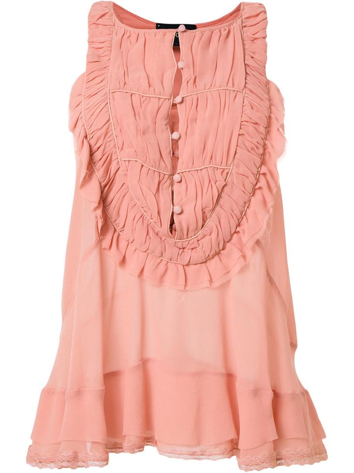 Andrea Bogosian - Silk Top - Women - Silk - P, Yellow/orange, Silk