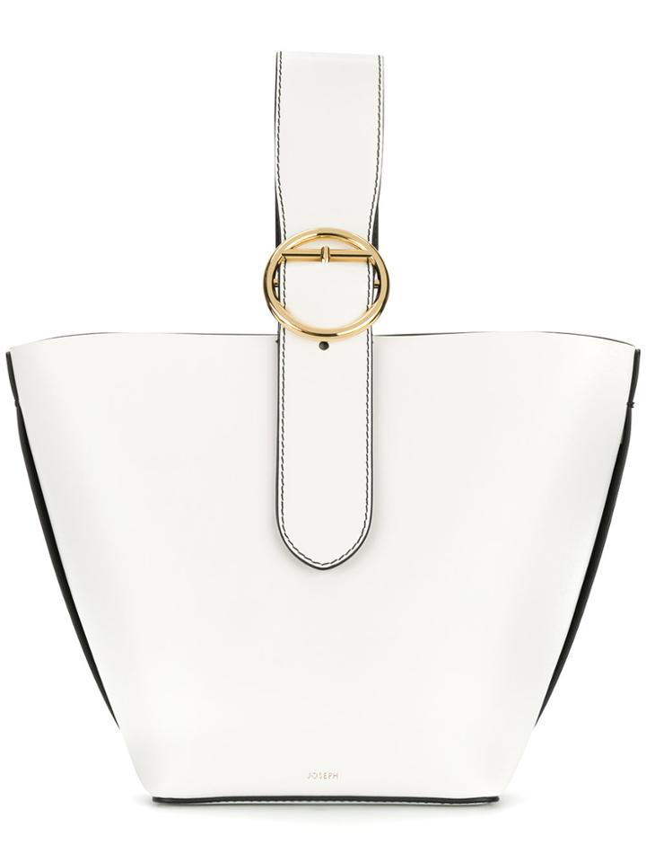 Joseph Buckle Handle Tote - White
