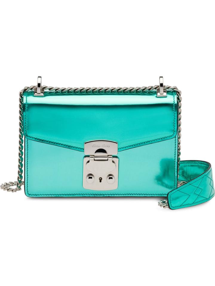 Miu Miu Confidential Cross Body Bag - Green