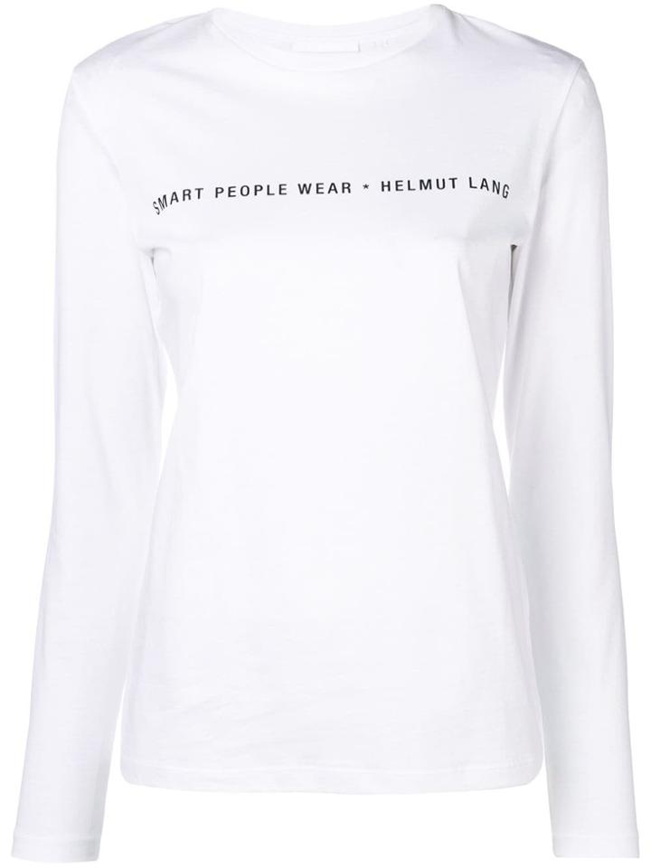 Helmut Lang Slogan Logo Patch Top - White