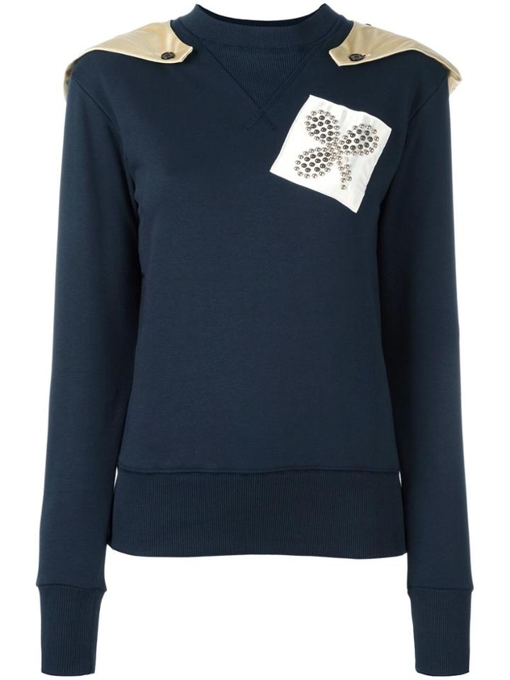 Jw Anderson Shoulder Patch Sweatshirt - Blue