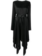 Federica Tosi Asymmetric Waterfall Dress - Black