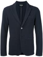 Emporio Armani - Textured Blazer - Men - Cotton/polyamide/spandex/elastane - M, Blue, Cotton/polyamide/spandex/elastane