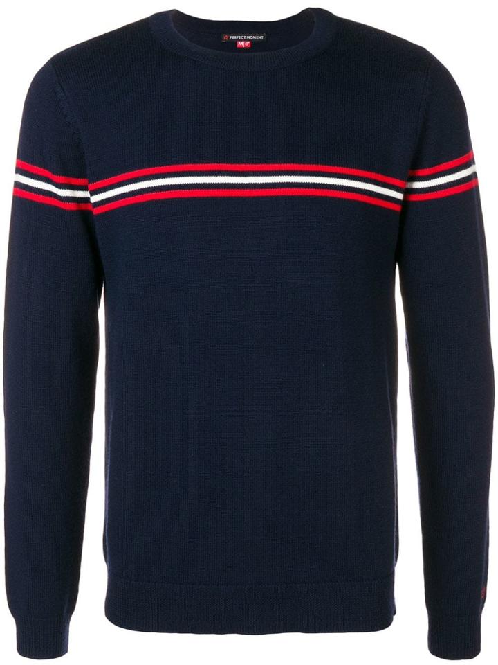 Perfect Moment Stripe Detail Sweater - Blue