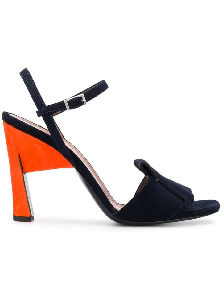 Marni Contrast Heel Sandals - Blue