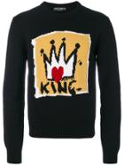 Dolce & Gabbana King Intarsia Sweater - Black
