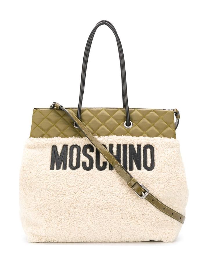 Moschino Quilted Top Tote Bag - Green