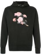 Misbhv Floral Print Hooded Sweatshirt - Black