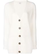 Ganni Ribbed Oversized Cardigan - Nude & Neutrals