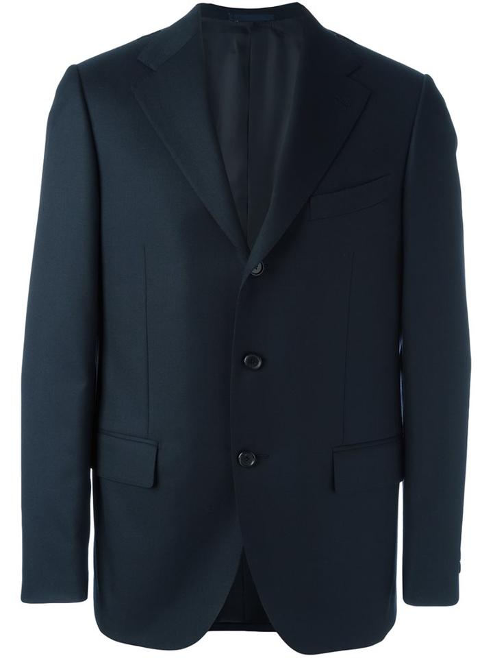 Al Duca D'aosta 1902 Buttoned Single Breasted Blazer, Men's, Size: 50, Black, Cupro/wool