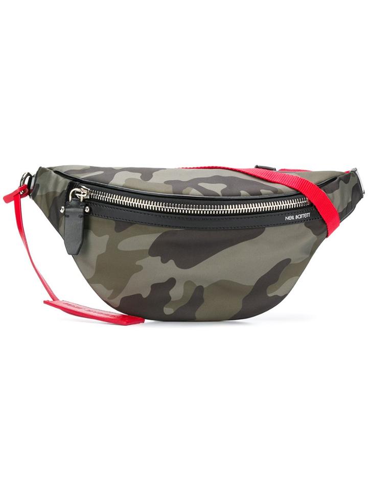 Neil Barrett Top Zip Belt Bag - Green