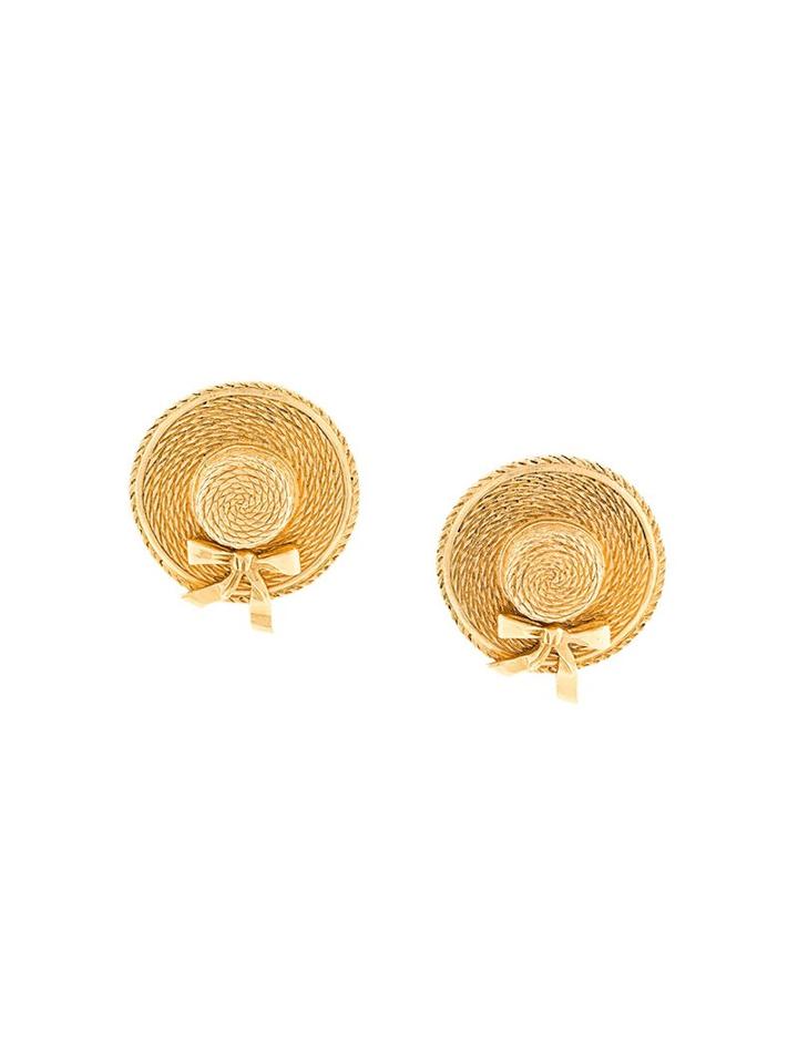Chanel Vintage Hat Clip-on Earrings