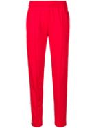 Msgm - Msgm Logo Joggers - Women - Polyamide/polyester - 40, Red, Polyamide/polyester