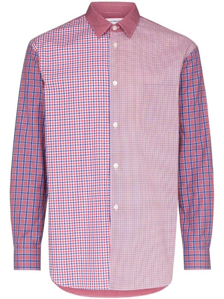Comme Des Garçons Shirt Mixed Check Shirt - Red