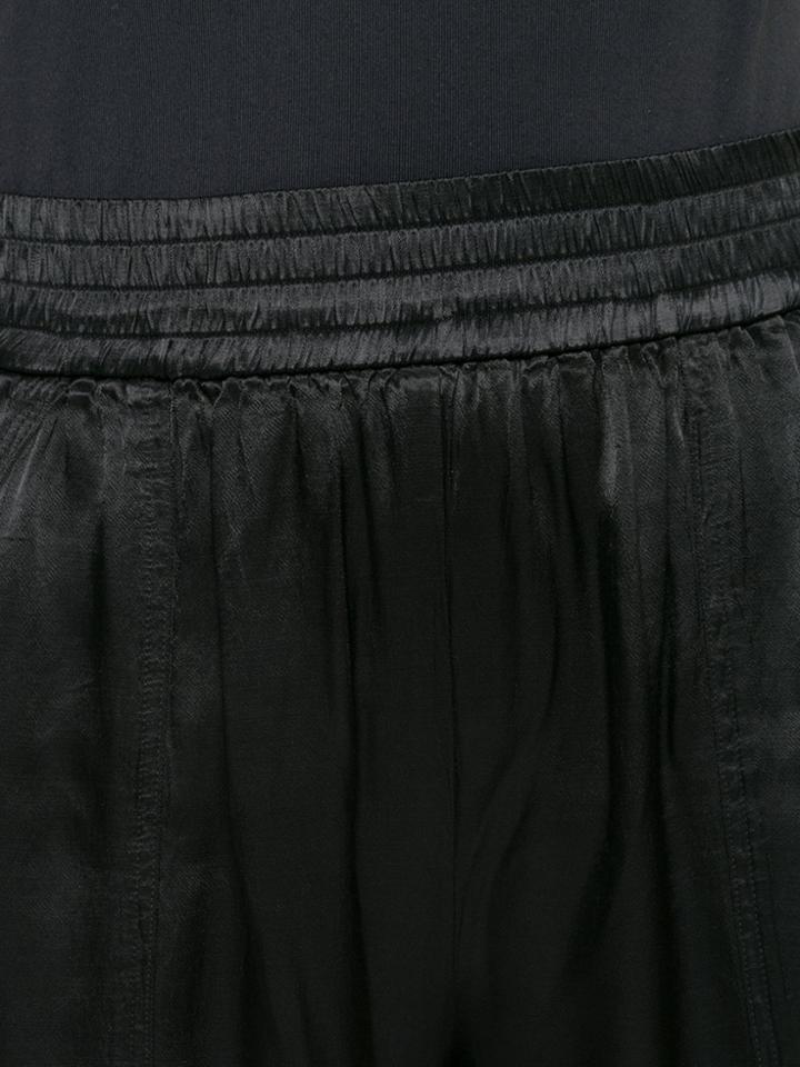 Raquel Allegra Trapunto Cropped Trousers - Black