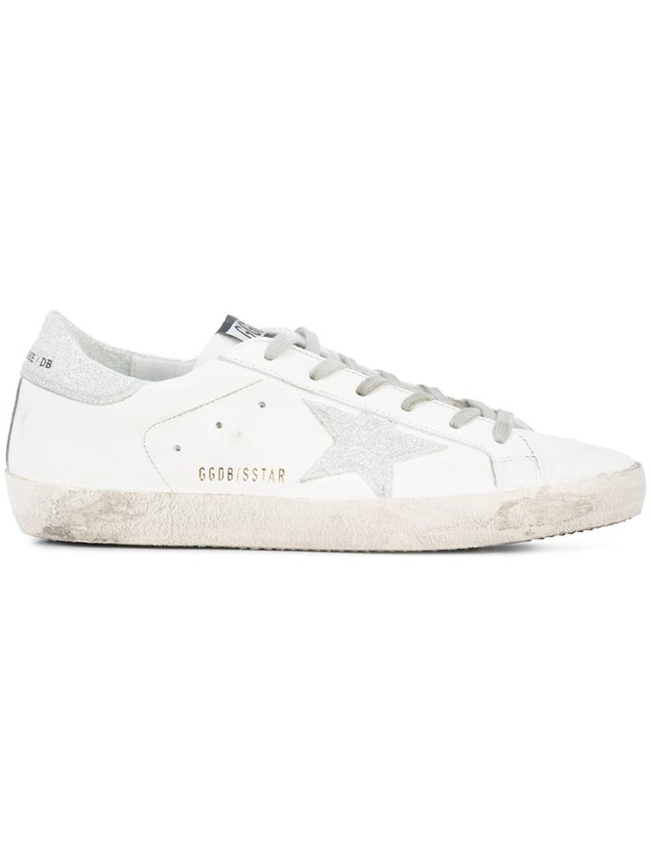 Golden Goose Deluxe Brand Kids Glitter Superstar Sneakers - White