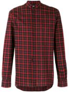 Saint Laurent Checked Button-up Shirt - Black
