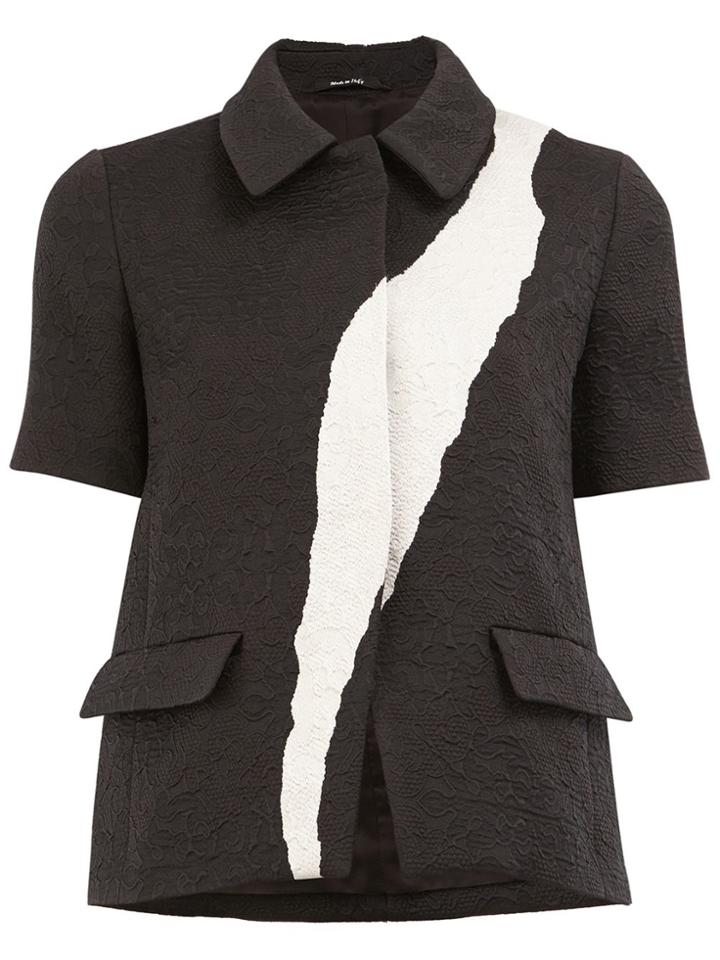 Maison Margiela Jacquard Short Sleeve Jacket - Black