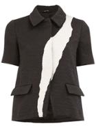 Maison Margiela Jacquard Short Sleeve Jacket - Black