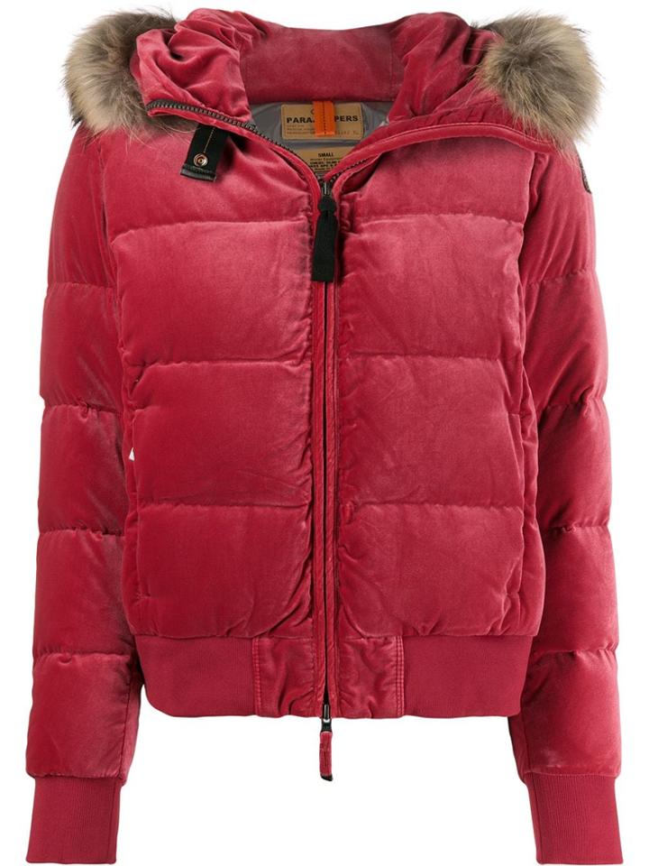 Parajumpers Faux Fur Trimmed Jacket - Pink