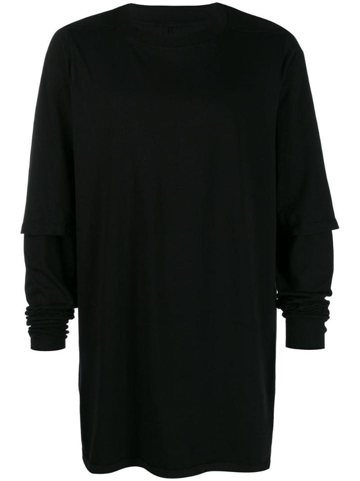 Rick Owens Drkshdw Hustler Layered-sleeve T-shirt - Black