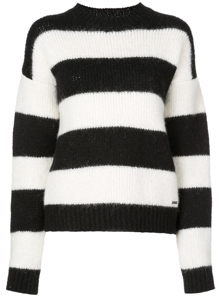 Dsquared2 Striped Knit Jumper - Black