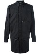 Stone Island Shadow Project Front Zipped Pockets Shirt, Men's, Size: Large, Cotton/polyamide