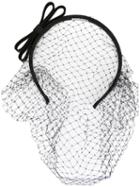 Red Valentino Fishnet Headband, Women's, Black, Satin/polyester