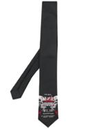 Philipp Plein Branded Narrow Tie - Black